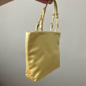 Prada yellow raso mini bag